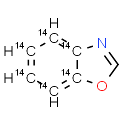 ChemSpider 2D Image | (3a,4,5,6,7,7a-~14~C_6_)-1,3-Benzoxazole | C14C6H5NO
