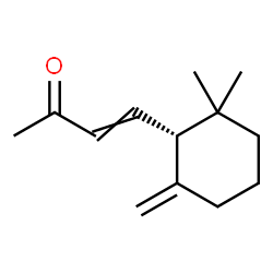 ChemSpider 2D Image | 4-[(1R)-2,2-Dimethyl-6-methylenecyclohexyl]-3-buten-2-one | C13H20O