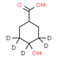 ChemSpider 2D Image | 4-Hydroxy(3,3,4,5,5-~2~H_5_)cyclohexanecarboxylic acid | C7H7D5O3