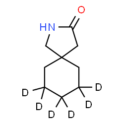 ChemSpider 2D Image | (7,7,8,8,9,9-~2~H_6_)-2-Azaspiro[4.5]decan-3-one | C9H9D6NO