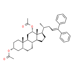 ChemSpider 2D Image | (3alpha,5beta,12alpha)-24,24-Diphenylchol-23-ene-3,12-diyl diacetate | C40H52O4