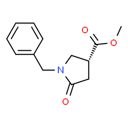 ChemSpider 2D Image | Methyl (3R)-1-benzyl-5-oxo-3-pyrrolidinecarboxylate | C13H15NO3