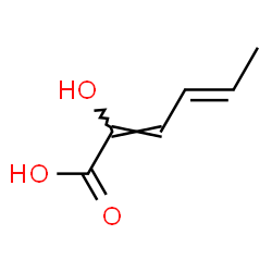 ChemSpider 2D Image | (2Z,4E)-2-Hydroxy-2,4-hexadienoic acid | C6H8O3
