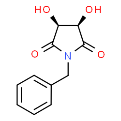 ChemSpider 2D Image | (3R,4S)-1-Benzyl-3,4-dihydroxy-2,5-pyrrolidinedione | C11H11NO4