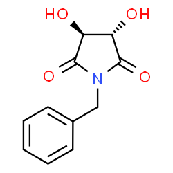 ChemSpider 2D Image | (3S,4S)-1-Benzyl-3,4-dihydroxy-2,5-pyrrolidinedione | C11H11NO4