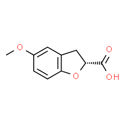 ChemSpider 2D Image | (2R)-5-Methoxy-2,3-dihydro-1-benzofuran-2-carboxylic acid | C10H10O4