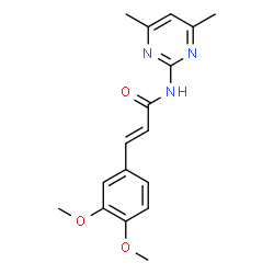 ChemSpider 2D Image | (2E)-3-(3,4-Dimethoxyphenyl)-N-(4,6-dimethyl-2-pyrimidinyl)acrylamide | C17H19N3O3