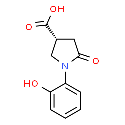 ChemSpider 2D Image | (3R)-1-(2-Hydroxyphenyl)-5-oxo-3-pyrrolidinecarboxylic acid | C11H11NO4
