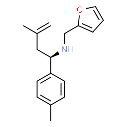 ChemSpider 2D Image | (1R)-N-(2-Furylmethyl)-3-methyl-1-(4-methylphenyl)-3-buten-1-amine | C17H21NO