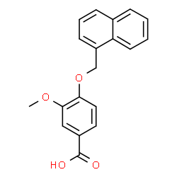 ChemSpider 2D Image | 3-Methoxy-4-(1-naphthylmethoxy)benzoic acid | C19H16O4