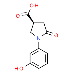 ChemSpider 2D Image | (3S)-1-(3-Hydroxyphenyl)-5-oxo-3-pyrrolidinecarboxylic acid | C11H11NO4