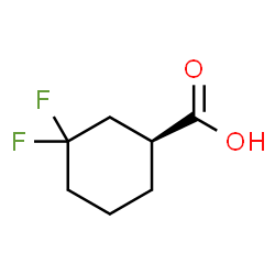 ChemSpider 2D Image | (1S)-3,3-Difluorocyclohexanecarboxylic acid | C7H10F2O2