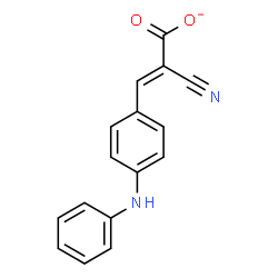 ChemSpider 2D Image | (2E)-3-(4-Anilinophenyl)-2-cyanoacrylate | C16H11N2O2