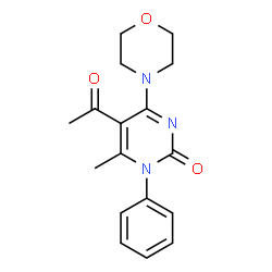 ChemSpider 2D Image | 5-acetyl-6-methyl-4-morpholin-4-yl-1-phenylpyrimidin-2(1H)-one | C17H19N3O3