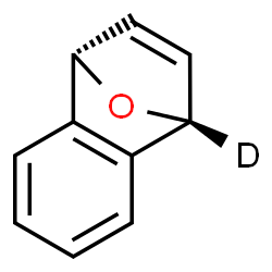 ChemSpider 2D Image | (1R,8S)-(1-~2~H)-11-Oxatricyclo[6.2.1.0~2,7~]undeca-2,4,6,9-tetraene | C10H7DO