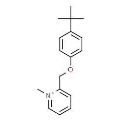 ChemSpider 2D Image | 1-Methyl-2-{[4-(2-methyl-2-propanyl)phenoxy]methyl}pyridinium | C17H22NO