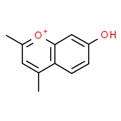 ChemSpider 2D Image | 7-Hydroxy-2,4-dimethylchromenium | C11H11O2