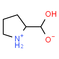ChemSpider 2D Image | Hydroxy(2-pyrrolidiniumyl)methanolate | C5H11NO2