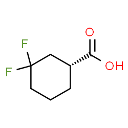 ChemSpider 2D Image | (1R)-3,3-Difluorocyclohexanecarboxylic acid | C7H10F2O2