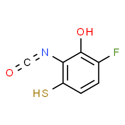 ChemSpider 2D Image | 6-Fluoro-2-isocyanato-3-sulfanylphenol | C7H4FNO2S