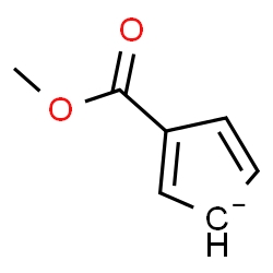 ChemSpider 2D Image | 2-(Methoxycarbonyl)-2,4-cyclopentadienide | C7H7O2