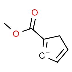 ChemSpider 2D Image | 2-(Methoxycarbonyl)-1,4-cyclopentadienide | C7H7O2