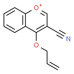 ChemSpider 2D Image | 4-(Allyloxy)-3-cyanochromenium | C13H10NO2