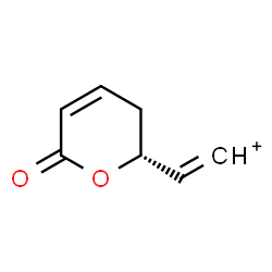 ChemSpider 2D Image | [(2R)-6-Oxo-3,6-dihydro-2H-pyran-2-yl]ethenylium | C7H7O2