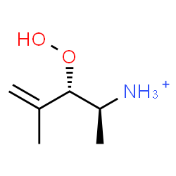 ChemSpider 2D Image | (2S,3S)-3-Hydroperoxy-4-methyl-4-penten-2-aminium | C6H14NO2