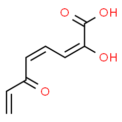 ChemSpider 2D Image | (2E,4Z)-2-Hydroxy-6-oxo-2,4,7-octatrienoic acid | C8H8O4