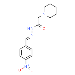 ChemSpider 2D Image | N'-[(E)-(4-Nitrophenyl)methylene]-2-(1-piperidinyl)acetohydrazide | C14H18N4O3