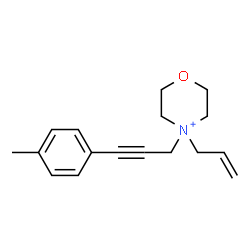 ChemSpider 2D Image | 4-Allyl-4-[3-(4-methylphenyl)-2-propyn-1-yl]morpholin-4-ium | C17H22NO