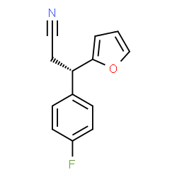 ChemSpider 2D Image | (3S)-3-(4-Fluorophenyl)-3-(2-furyl)propanenitrile | C13H10FNO
