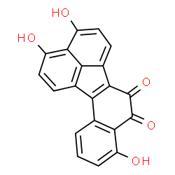 ChemSpider 2D Image | 3,4,9-Trihydroxybenzo[j]fluoranthene-7,8-dione | C20H10O5