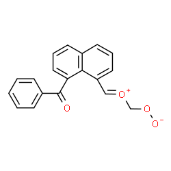 ChemSpider 2D Image | ({(E)-[(8-Benzoyl-1-naphthyl)methylene]oxonio}methyl)dioxidanide | C19H14O4