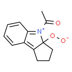 ChemSpider 2D Image | (4-Acetyl-2,3-dihydrocyclopenta[b]indolium-3a(1H)-yl)dioxidanide | C13H13NO3