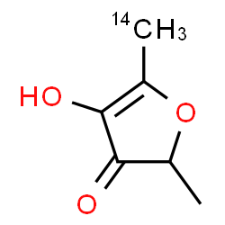 ChemSpider 2D Image | 4-Hydroxy-2-methyl-5-(~14~C)methyl-3(2H)-furanone | C514CH8O3