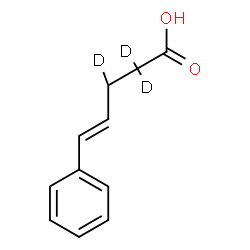 ChemSpider 2D Image | (4E)-5-Phenyl(2,2,3-~2~H_3_)-4-pentenoic acid | C11H9D3O2