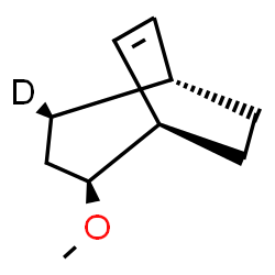 ChemSpider 2D Image | (1R,2S,4R,5R)-2-Methoxy(4-~2~H_1_)bicyclo[3.2.2]non-6-ene | C10H15DO