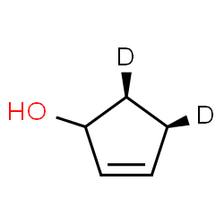 ChemSpider 2D Image | (4R,5S)-(4,5-~2~H_2_)-2-Cyclopenten-1-ol | C5H6D2O