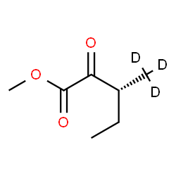 ChemSpider 2D Image | Methyl (3R)-3-(~2~H_3_)methyl-2-oxopentanoate | C7H9D3O3