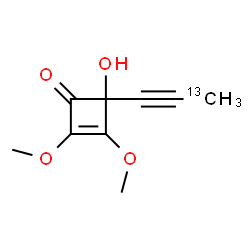 ChemSpider 2D Image | 4-Hydroxy-2,3-dimethoxy-4-[(3-~13~C)-1-propyn-1-yl]-2-cyclobuten-1-one | C813CH10O4