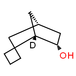 ChemSpider 2D Image | (1'R,2'S,4'S)-1'-deuteriospiro[cyclobutane-1,6'-norbornane]-2'-ol | C10H15DO
