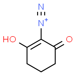 ChemSpider 2D Image | 2-Hydroxy-6-oxo-1-cyclohexene-1-diazonium | C6H7N2O2