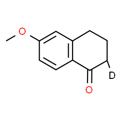 ChemSpider 2D Image | 6-Methoxy(2-~2~H_1_)-3,4-dihydro-1(2H)-naphthalenone | C11H11DO2