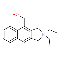 ChemSpider 2D Image | 2,2-Diethyl-4-(hydroxymethyl)-2,3-dihydro-1H-benzo[f]isoindolium | C17H22NO