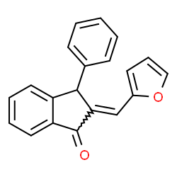 ChemSpider 2D Image | (2E)-2-(2-Furylmethylene)-3-phenyl-1-indanone | C20H14O2