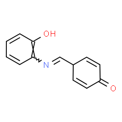 ChemSpider 2D Image | 4-{(E)-[(2-Hydroxyphenyl)imino]methyl}-2,5-cyclohexadien-1-one | C13H11NO2