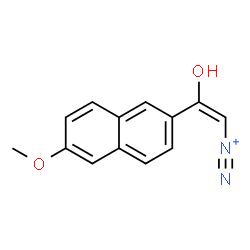 ChemSpider 2D Image | (E)-2-Hydroxy-2-(6-methoxy-2-naphthyl)ethenediazonium | C13H11N2O2