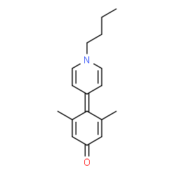 ChemSpider 2D Image | 4-(1-Butyl-4(1H)-pyridinylidene)-3,5-dimethyl-2,5-cyclohexadien-1-one | C17H21NO